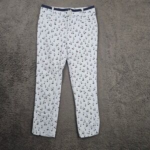 Cartonnier‎ Cherry Print Pants Women's Size 0 Blue White Casual